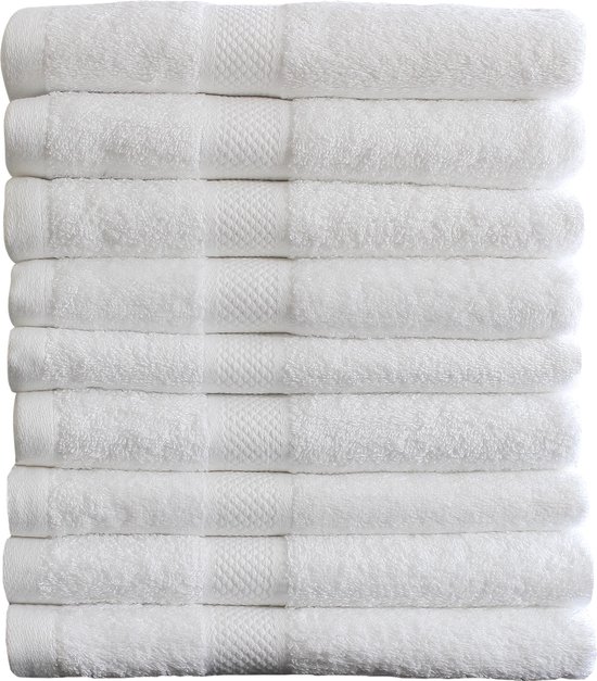 Katoenen Handdoeken Wit – Set van 6 Stuks – 50 x 100 cm