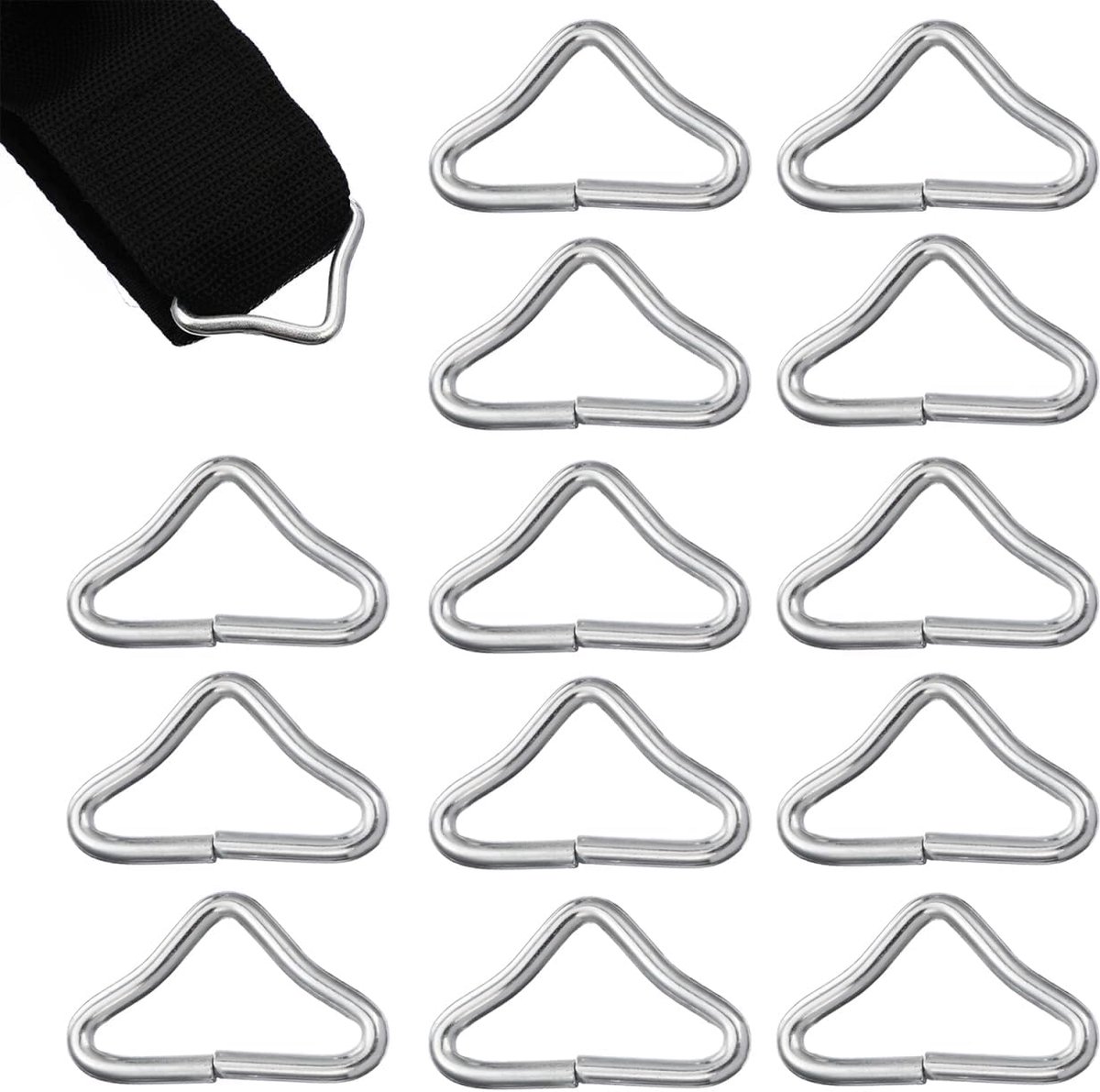 SnelShoppen - Triangulaire Trampoline Klemmen, 20 Stuks RVS V-Ringen voor Springmatten, Veiligheid, Tuin, Buitenactiviteiten