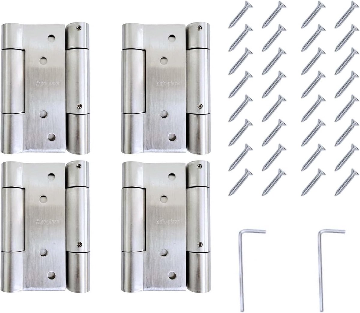 Dubbele Actie Veer Deur Scharnier, 3mm Dikke RVS, Zelfsluitend Scharnier voor Café en Swingdeuren, 4 Inch, Duurzaam en Corrosiebestendig