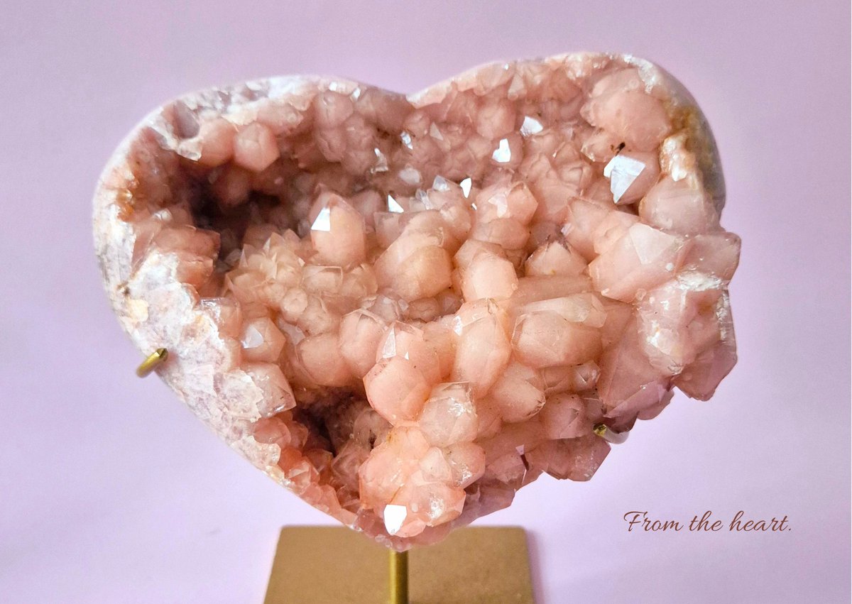Wenskaart From The Heart - Pink Amethist Edelsteen
