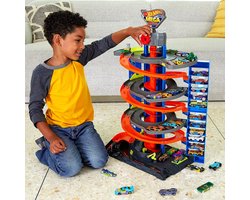 Hot Wheels City Mega Garage - Parkeergarage met Racebaan en Lift - 72 cm