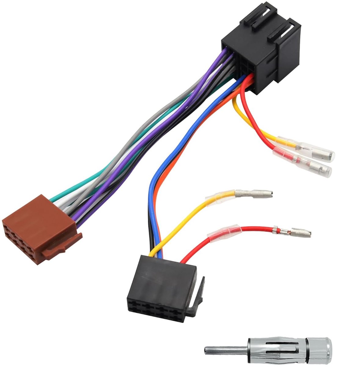 SnelShoppen - Universele Car Radio Adapter Set - Antenne Adapter DIN ISO 15 + 30 Plug - ISO Adapter voor Auto - Geschikt voor Diverse Merken