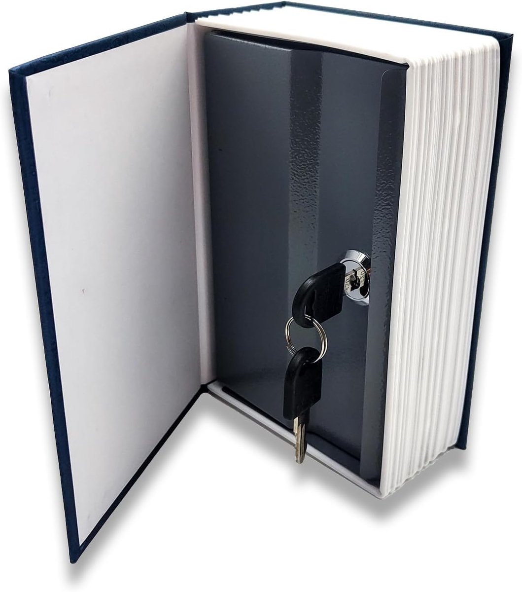 SnelShoppen - Decoratief Boek met Opslagruimte - Boek Safe Met Lock - Discreet Verstevigd Metaal - Voor Waardevolle Spullen - Ideaal Voor Thuis, Kanto