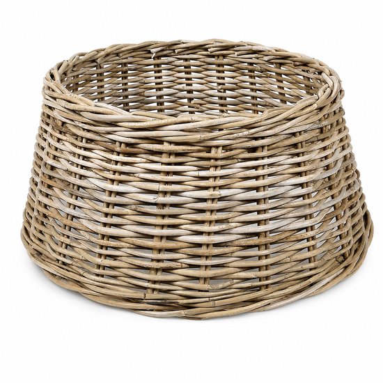 WDMT Rieten Kerstboomrok - 60 x 26 cm - kerstboommand van Rotan - Kerstboom - Kerstboomvoet - Kerstdecoratie - Kerstboommanden - Rieten Voet - Kerstboom Rok - Bruin