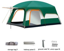 Evaux Boutique Tent - incl. muggengaas - waterdicht - 4-6 pers. - tunneltent - 3 ingangen & voortent - incl. opbergtas - outdoor