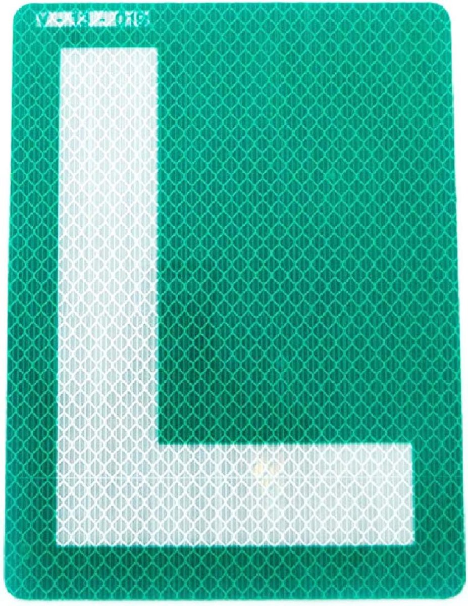 SnelShoppen - HIBRON Reflecterende Auto Stickers voor Getinte Ramen - Makkelijk Aan te Brengen - 13.5x18 cm - Voor Alle Voertuigen - Goedkeuring L