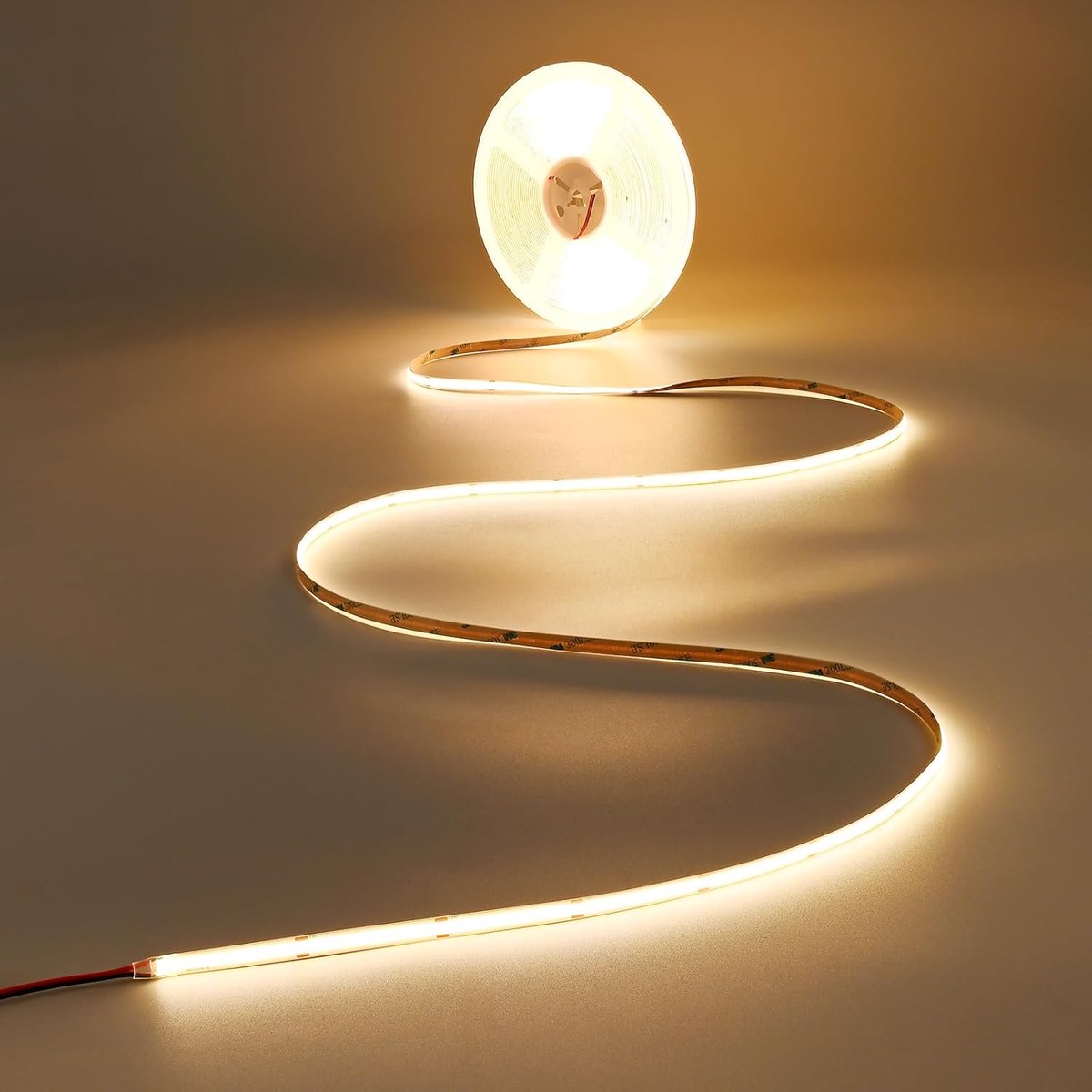 SnelShoppen - 15M Dimbare COB LED Strip Lights 24V Warm Wit 3000K Voor Binnen, 480 LEDs/M Hoge Dichtheid, Perfect Voor Slaapkamer, Keuken, Kasten, Win