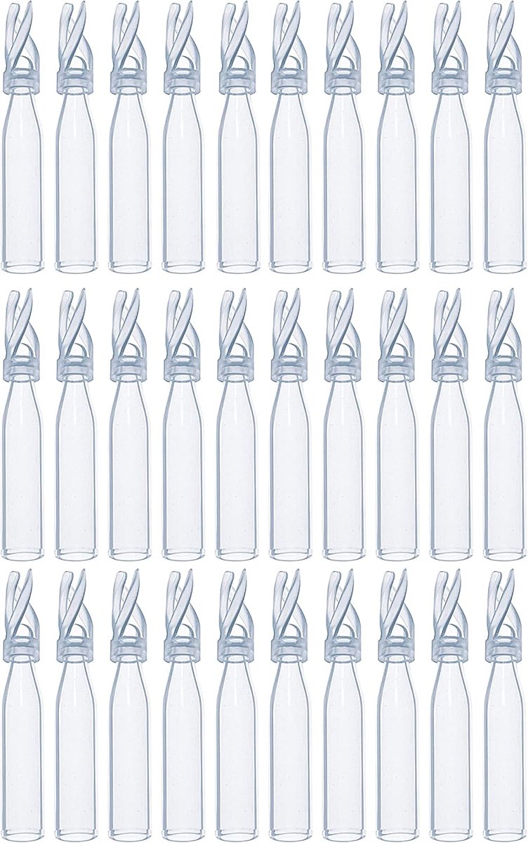 SnelShoppen - 100 Stuks HPLC Flesjes 9-425, Glazen Inzet, Lage Volume Inzet, Polyspring Inzet, Helder Glas, Geschikt voor 2 ml Monsterflessen