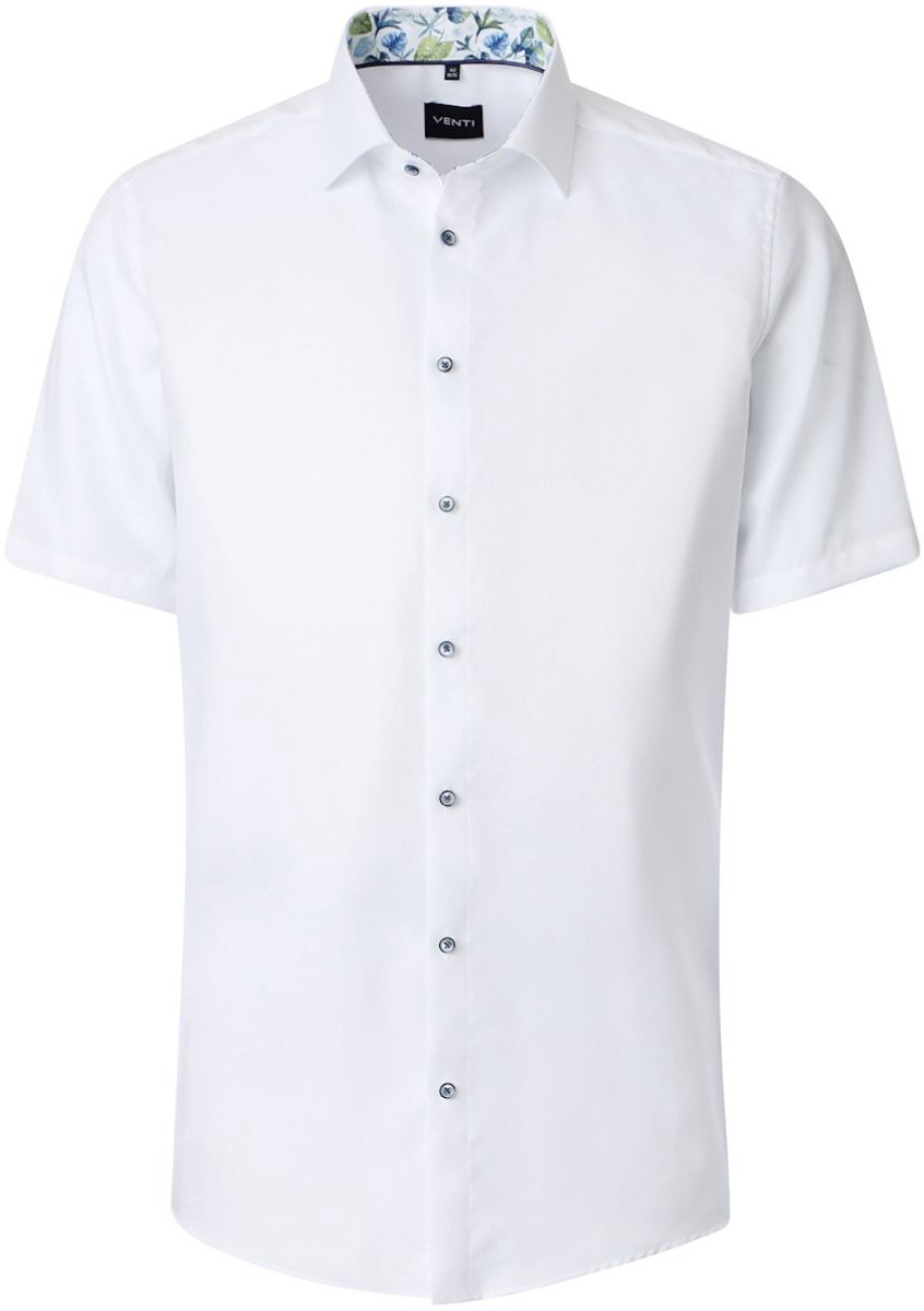 Venti Heren Overhemd Korte Mouw Kent Boord Modern Fit - M