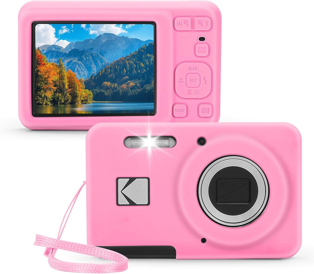 SnelShoppen - Silicone Camera Case voor Digitale Camera, Anti-Scratch Beschermhoes, Perfecte Pasvorm, Hoogwaardige Zachte Siliconen, Roze, Geschikt vo