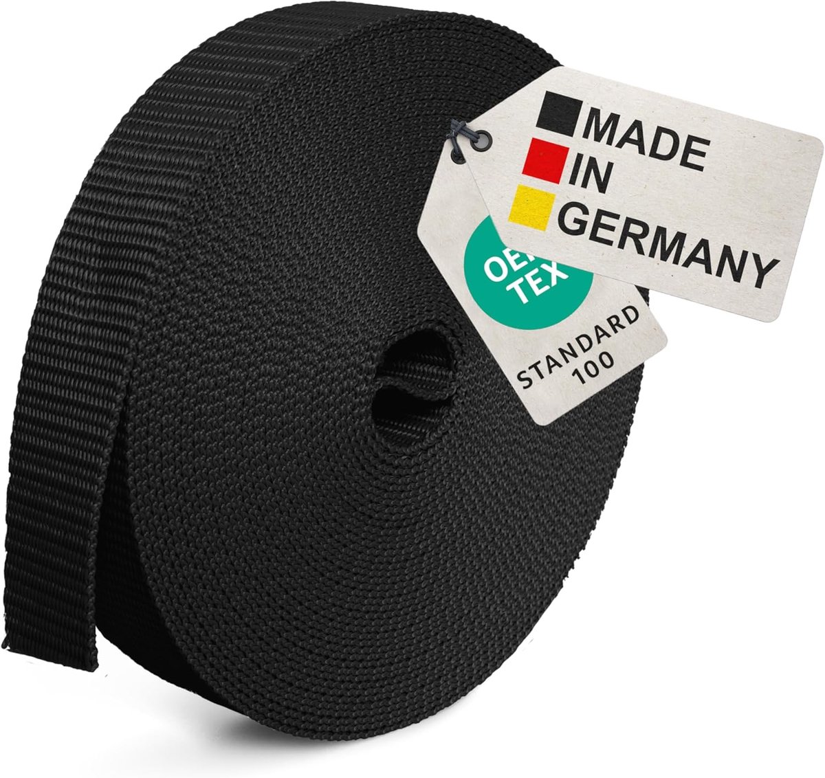 SnelShoppen - Universele Banden 10m x 20mm, Sterke Polypropyleen Bevestigingsriem, Zwart, Voor Rugzak, Koffer, Lashing Strap, Ideaal voor Camping en D