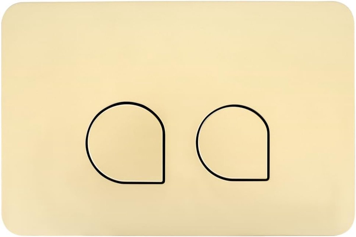 SnelShoppen - Toilet Control Plate 246x164mm, Dubbele Spoelknop met Coil Rod Set, Montageframe, Waterbesparend, Goudkleurig, Geschikt voor Sigma 01,20