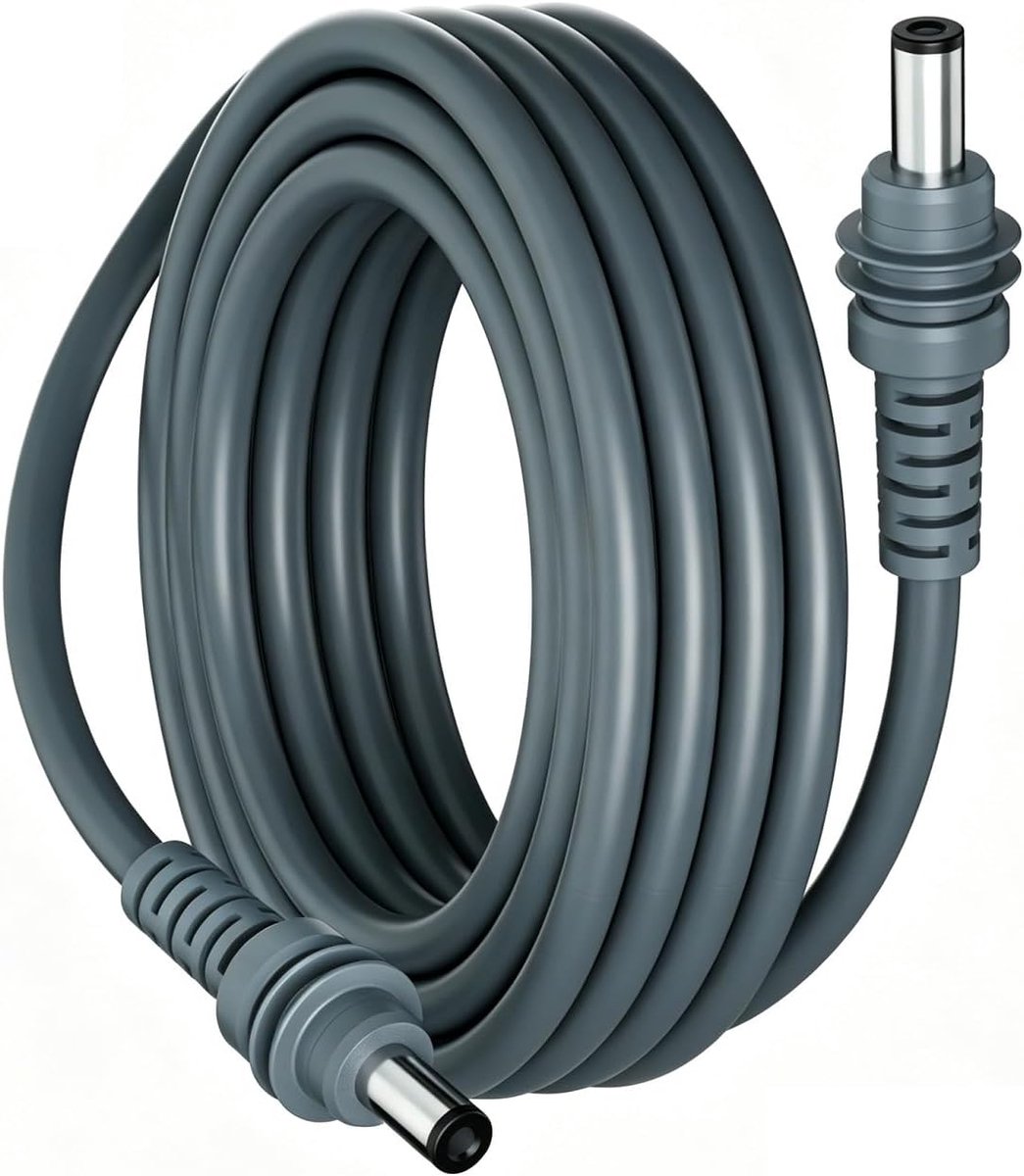 SnelShoppen - Stroomkabel DC voor Starlink Mini - Gelijkstroom 18 AWG Stekker naar Stekker Oplaadkabel - Reserveaccessoire voor Starlink Mini - Plug &