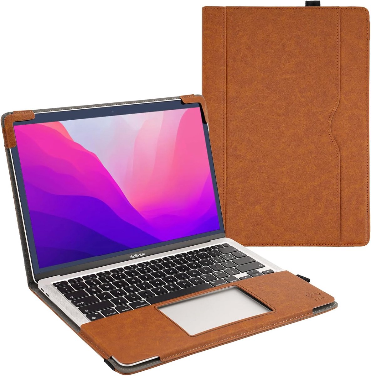 SnelShoppen - Luxe Leren Laptop Sleeve voor MacBook Pro 13 inch M1/M2 - Bruin - Bescherming, Stijl & Functionaliteit - Ideaal voor Werk, Reizen & Stud