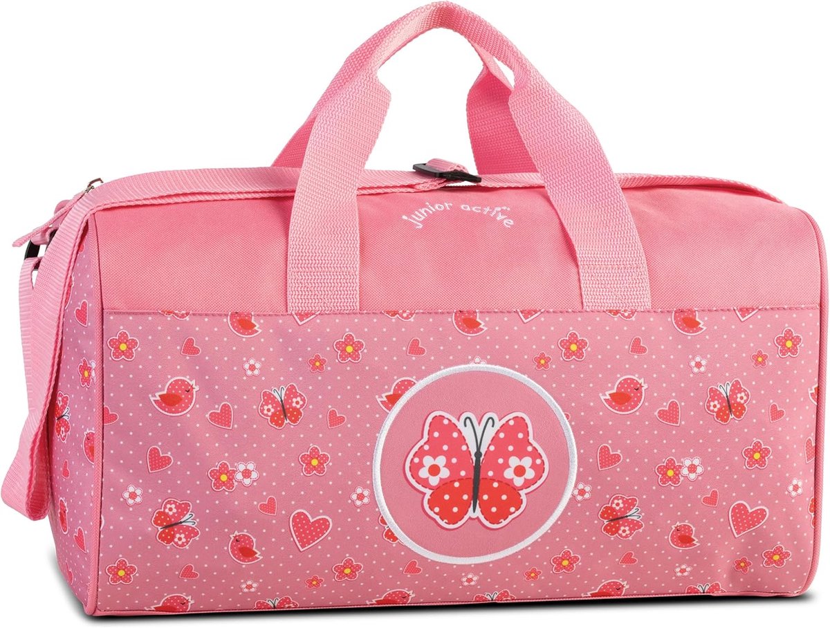 SnelShoppen - Sports Bag Reistas voor Jongens en Meisjes - Schoudertas met Vlinder Motief - Geschikt voor Sport, Gymnastiek, Voetbal, Zwemmen - Kindvr