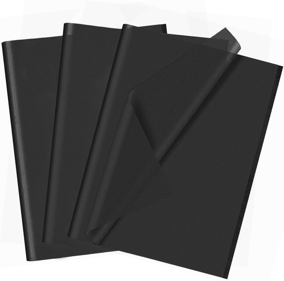 SnelShoppen - 50 Vellen Zwart Tissue Papier 70 x 50 cm - Cadeaupapier voor Kerst, Decoratie, Bloemstukken, DIY, Verjaardag, Bruiloft en Feest