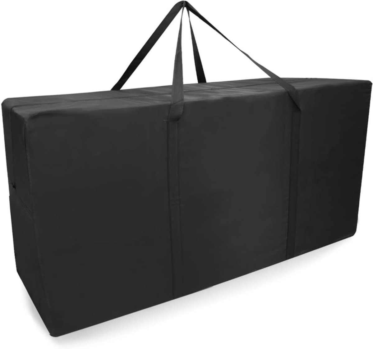 SnelShoppen - 215L Grote Zwarte Opbergzak met Rits - Waterdichte XXL Opbergzakken voor Kleding, Dekens, Kussens, Verhuizen, Reizen, 108x60x33 cm