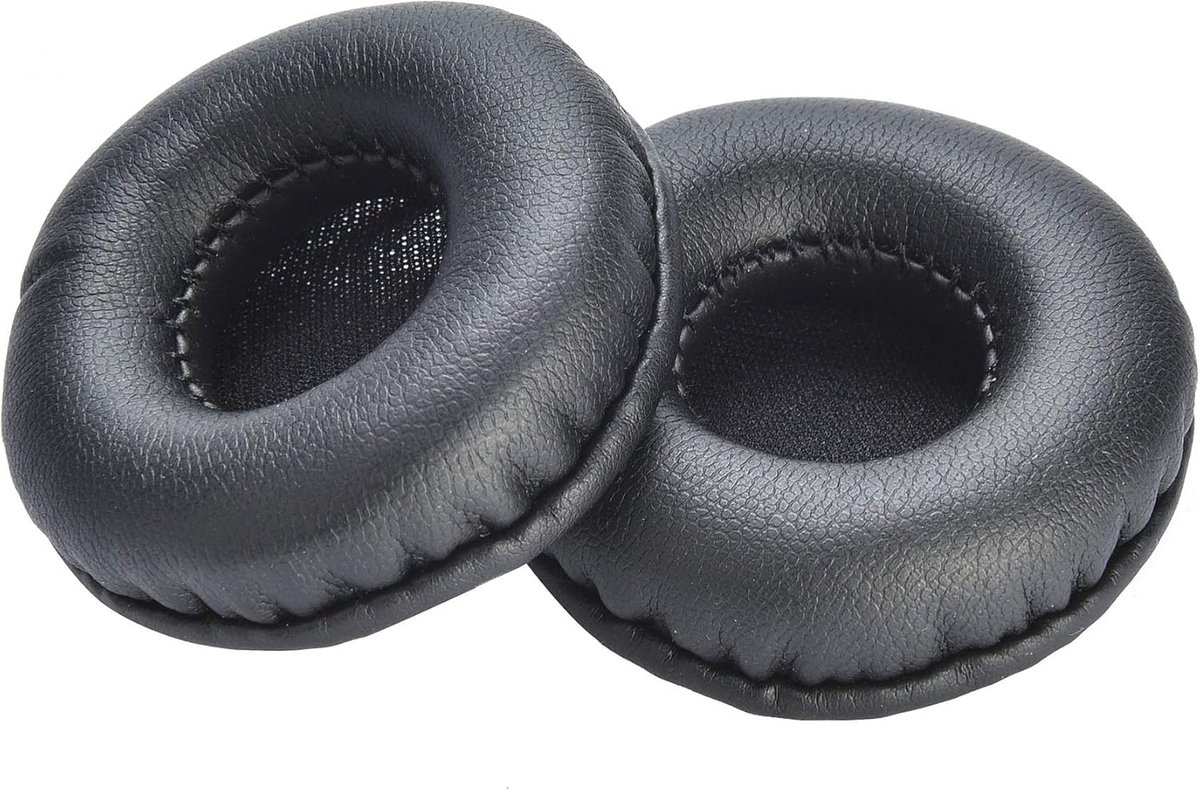 SnelShoppen - Universele 60mm Ronde Oorkussens voor Hoofdtelefoon - Comfortabel en Flexibel - Hoogwaardige Ecoleren en Geheugenschuim - 1 Paar - Perfe