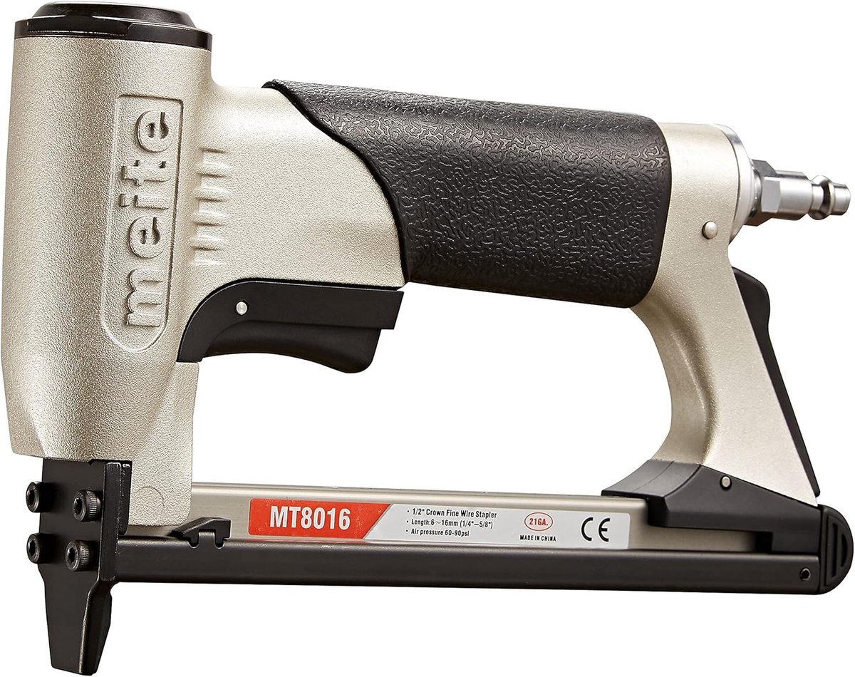 SnelShoppen - Lichte Compressed Air Stapler 80, 6-16mm - Duurzame Pneumatische Hechtmachine met Stiften Type 80 voor Precisie en Comfort bij Klussen