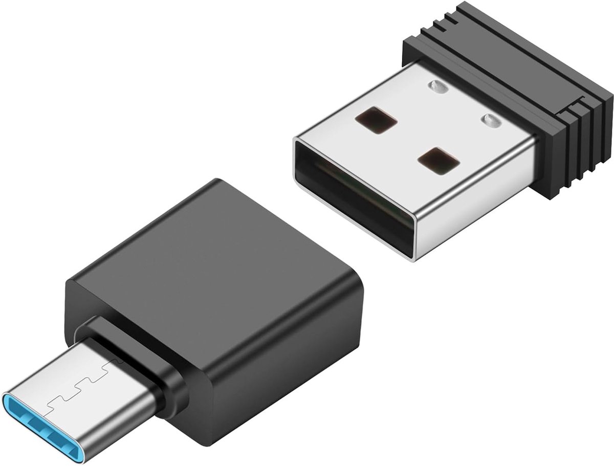 SnelShoppen - USB Mouse Jiggler Mover met USB-C Adapter, Simuleert Muisklikken voor Anti-Slaapmodus, Plug and Play, Voorkom Screensaver, Handig voor T
