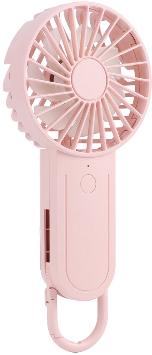 Draagbare mini-handventilator met uitschuifbare haak, USB-oplaadbaar – voor reizen, kantoor en thuis