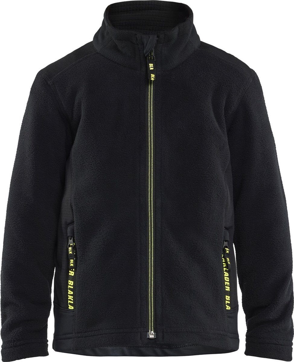 Blåkläder Kinder Micro-fleece-trui 52061010 Schwarz/high Vis Gelb