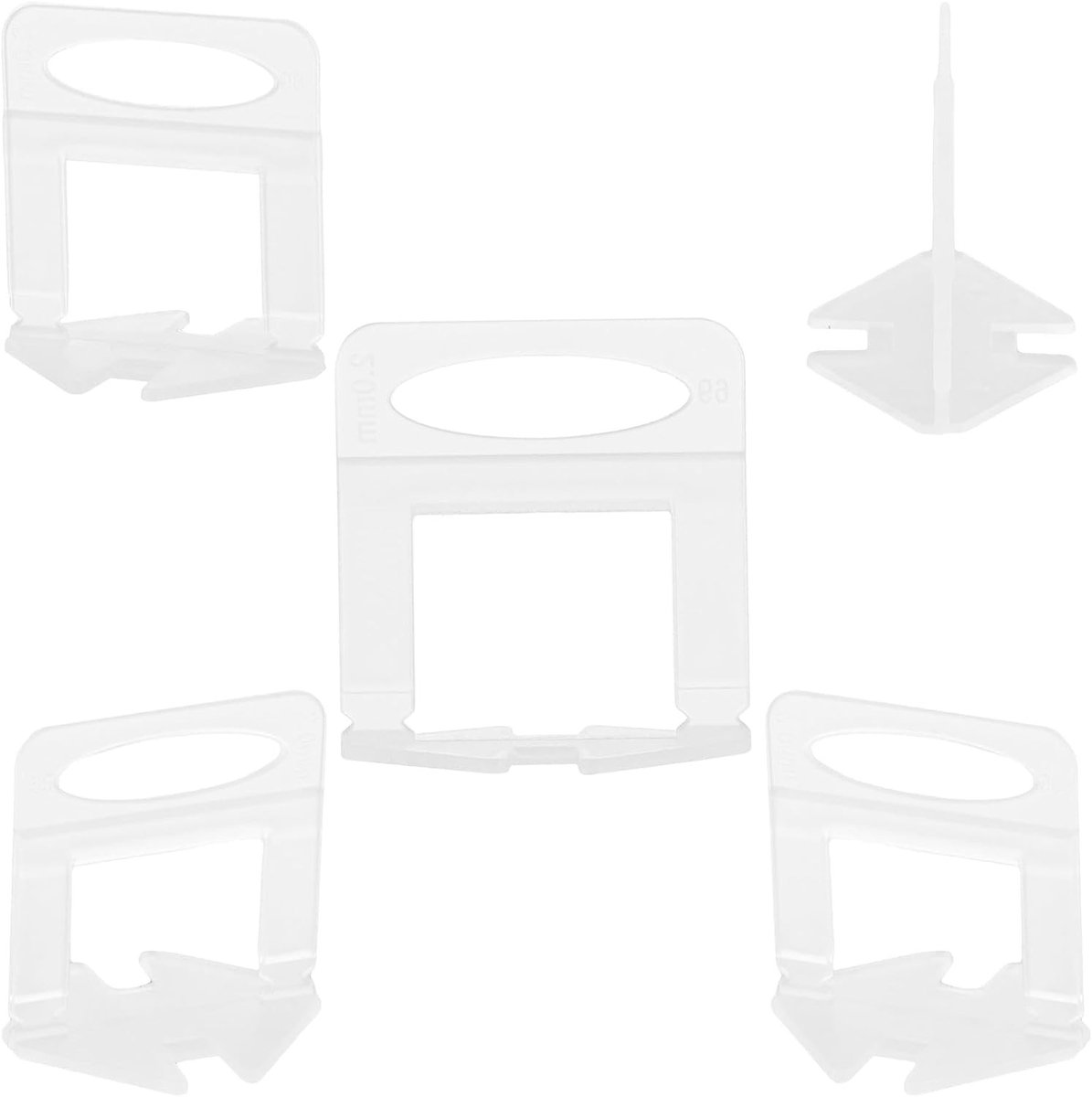 600 Stuks Treklipjes 2 mm voor Tegelnivelleringssysteem, Professionele Tegelleghulp voor Perfecte Tegeldikte 6-15 mm, Inclusief 6 Verpakkingen à 100 Stuks