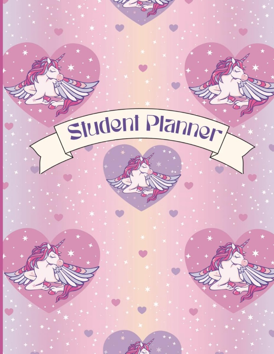 SnelShoppen - Unicorn Thema ADHD Huiswerk Planner 2024-2026 - Perfect voor Studenten - Organiseer Je Studie - Kleurrijk en Functioneel - Geschikt voor
