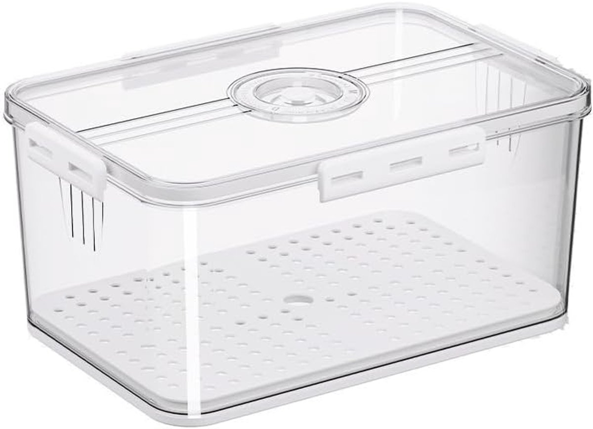 SnelShoppen - CEWROM Broodtrommel - Luchtdichte Broodbewaardoos voor Keuken - Moderne Knackbroodtrommel met Tijdregistratie - Opbergdoos met Deksel -