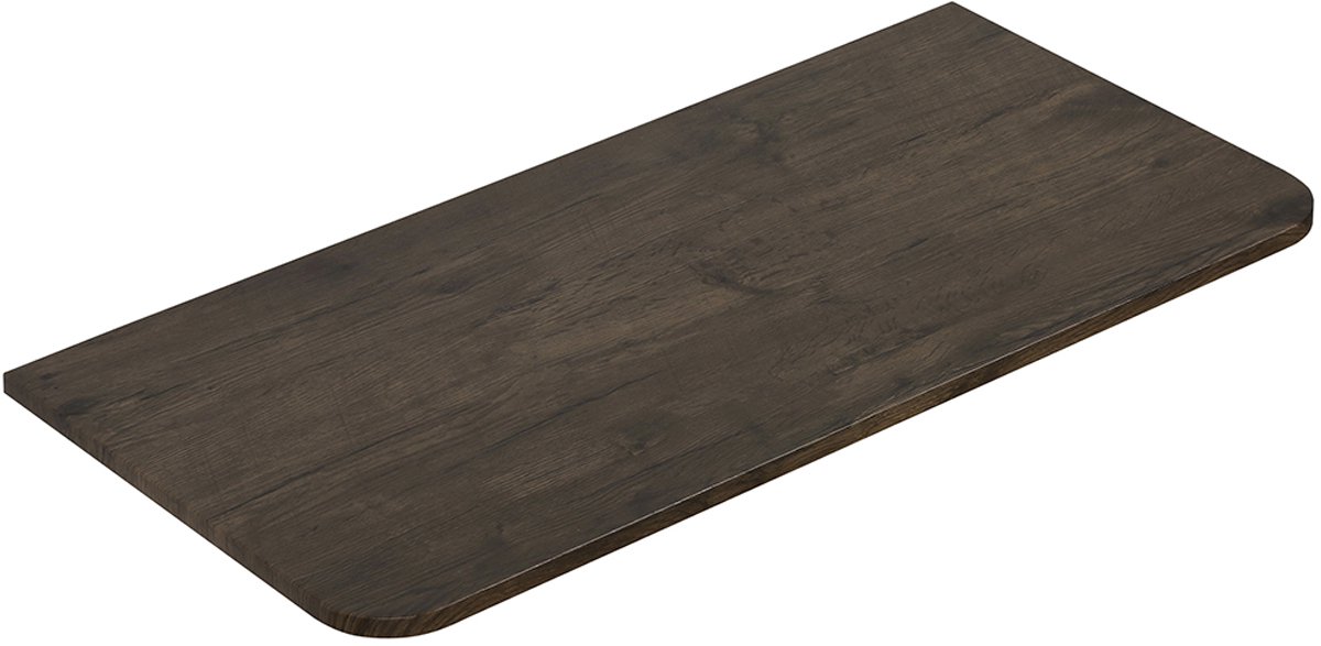 Wiesbaden Sulora Topblad Afgeronde Hoeken - 120x48cm - Bruin Eiken