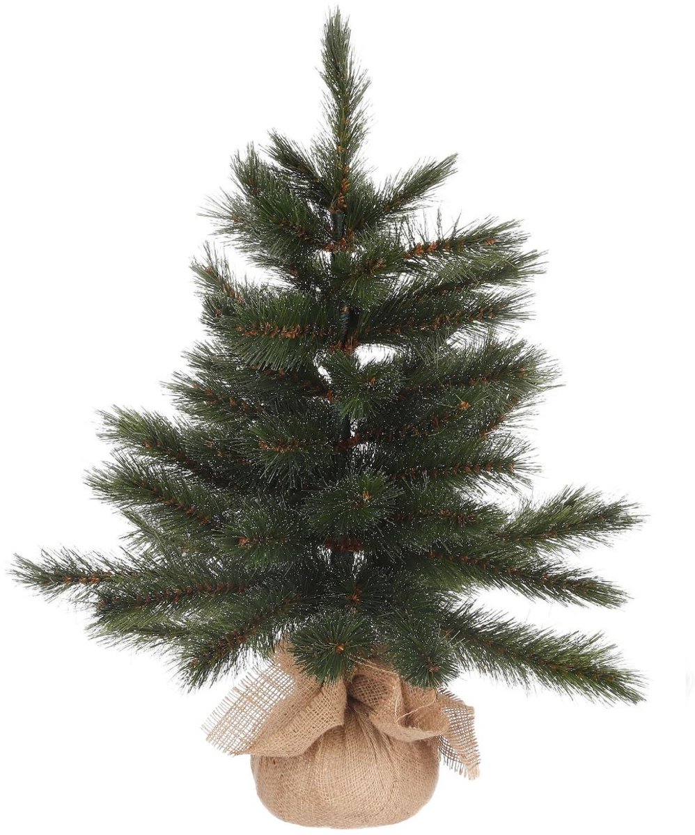 Bol.com Triumph Tree Forest Frosted Kunstkerstboom H60 x D46 cm - Kunstboom in Jute Zak - Kunst Kerstboom voor Binnen - 64 Tips ... aanbieding