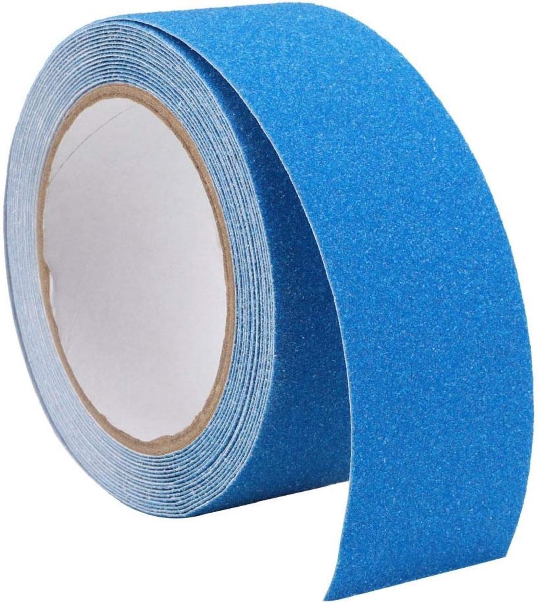 Anti-slip tape voor vloeren en trappen, veilig en duurzaam PVC met quartz zand, 5 meter lang, blauw