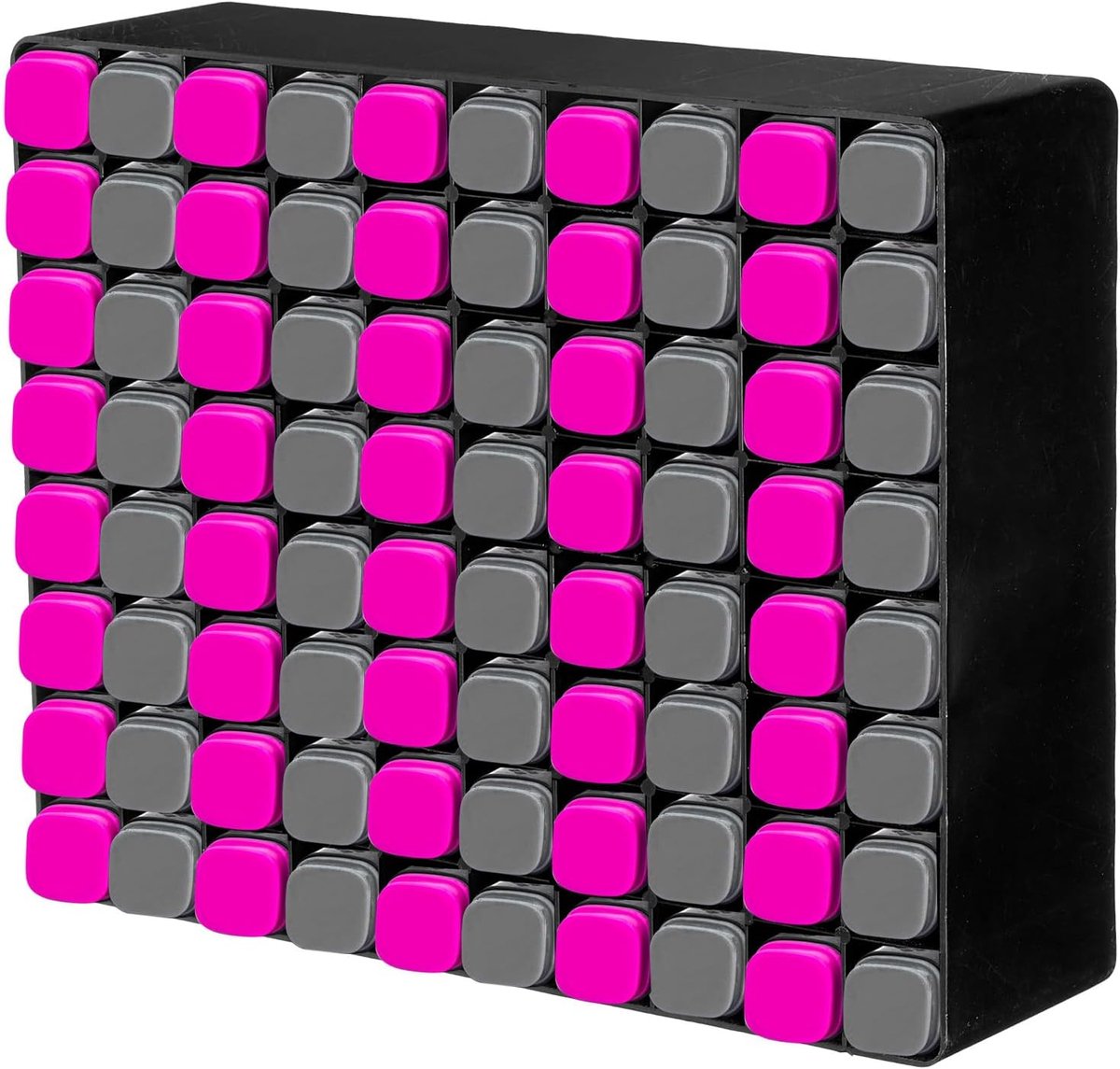 SnelShoppen - Marker Organizer met 80 Slots, Compacte Marker Houder, PP Kunststof, Zwart, Desk Organizer voor Kantoor, Creatief Werk, School en Hobby