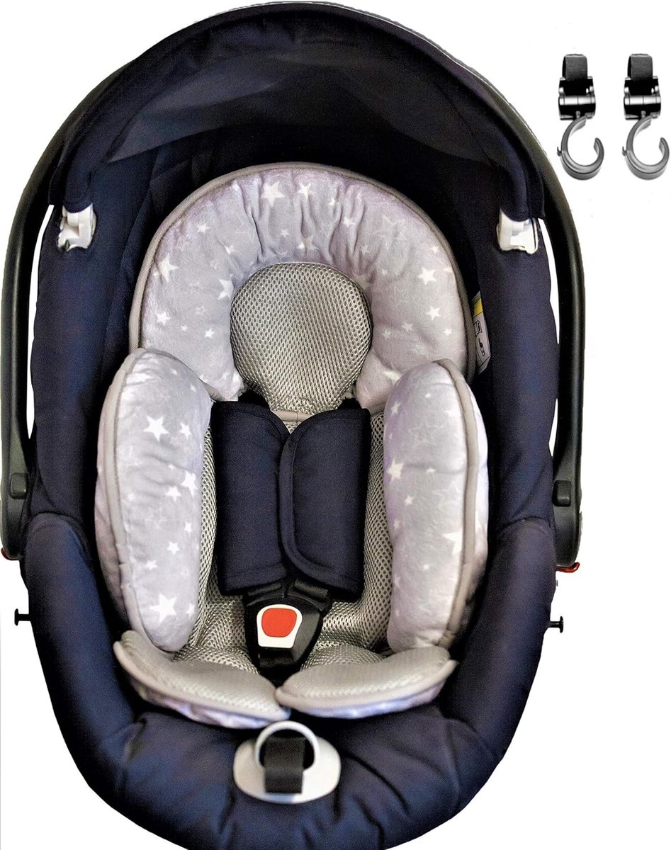 SnelShoppen - Universele Zitverkleiner voor Kinderwagen, Ademend, Antizweet, Lichtgewicht, Innovatief 2019, Geschikt voor Pasgeborenen, Inclusief Grat