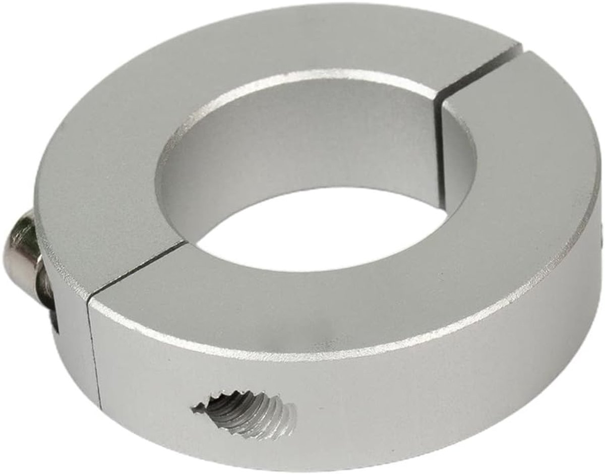 SnelShoppen - 35mm Double Split Clamp Collar voor 12mm tot 38mm Binnen Diameter - RVS en Staal, 2 Stuks, Zwart, Voor Mechanische Toepassingen