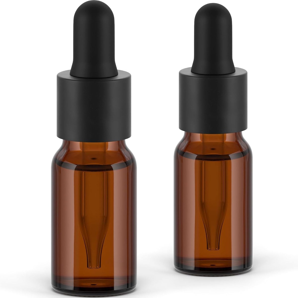 SnelShoppen - 2x 100 ml Amber Druppelflesjes met Glazen Pipet - UV Bescherming voor Essentiële Olie, Aromatherapie, Cosmetica, Laboratorium
