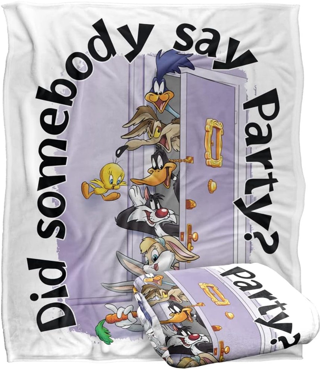 SnelShoppen - Ultra Zachte LOONEY TUNES Dekbeddeken 152x127 cm - Ademend, Warm, Kleurvast, Perfect voor Kinderen en Feestjes