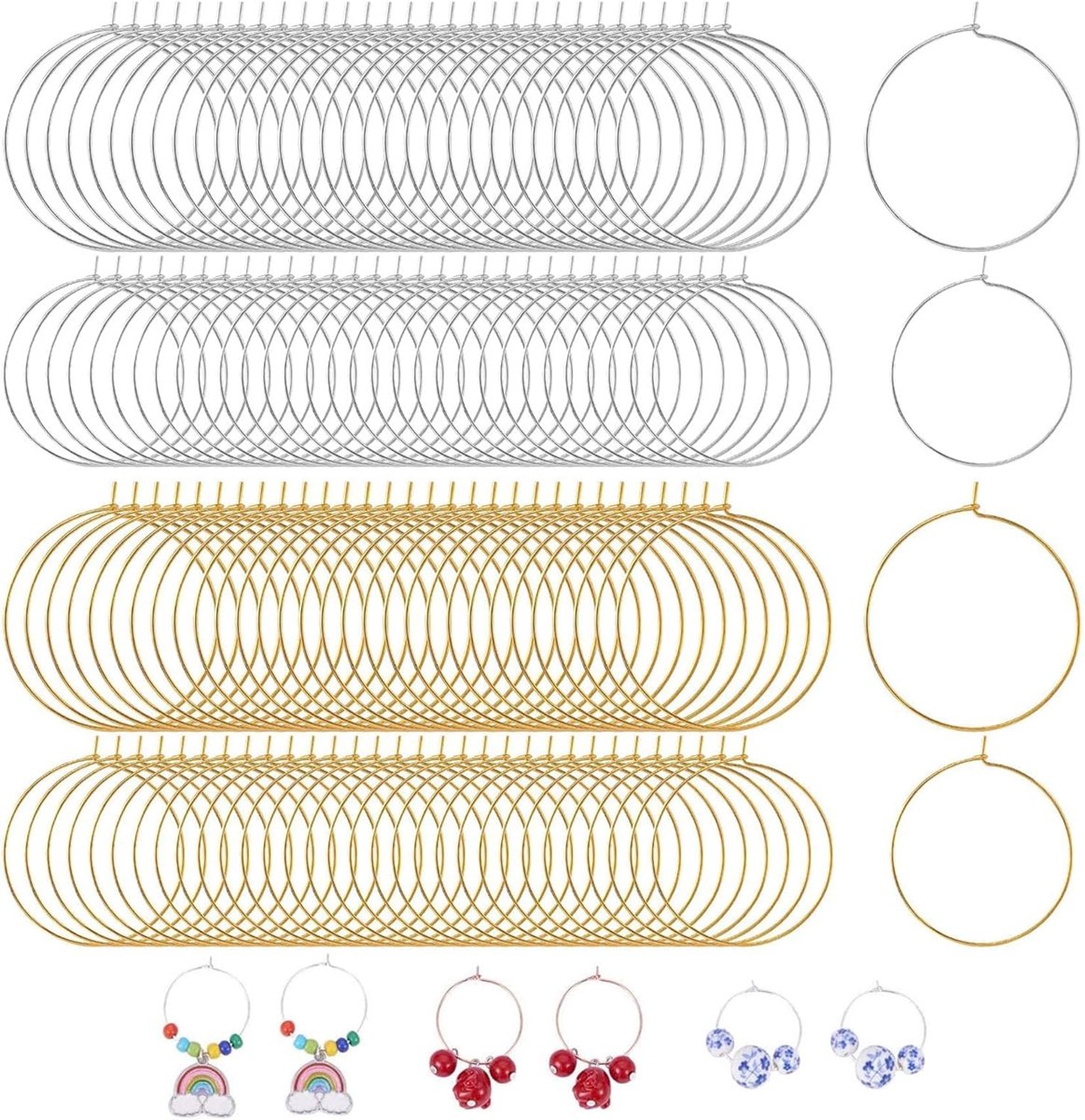 SnelShoppen - 200 Stuks Glass Markers - 25 mm Glazen Markers voor Coating, Highlighter, Wijn Glas Markering, DIY Wijnproeverij, Sterke en Duurzame Mat