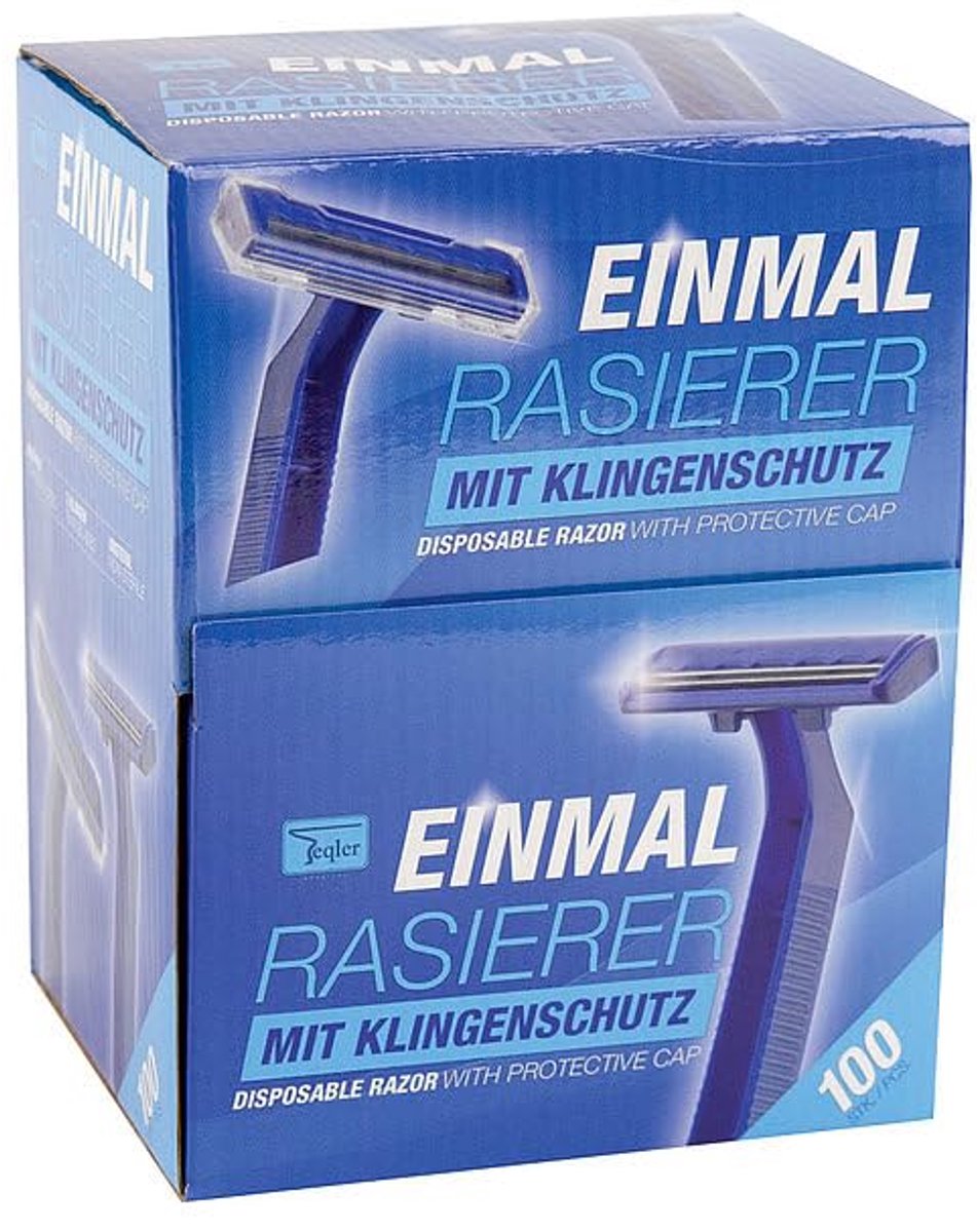 SnelShoppen - Wegwerpscheermesjes - Dubbelblad Scheermes - Huidvriendelijk en Veilig - Voor Alle Haartypes - Blauw - 100 Stuks - Ideaal voor Feest, Ca