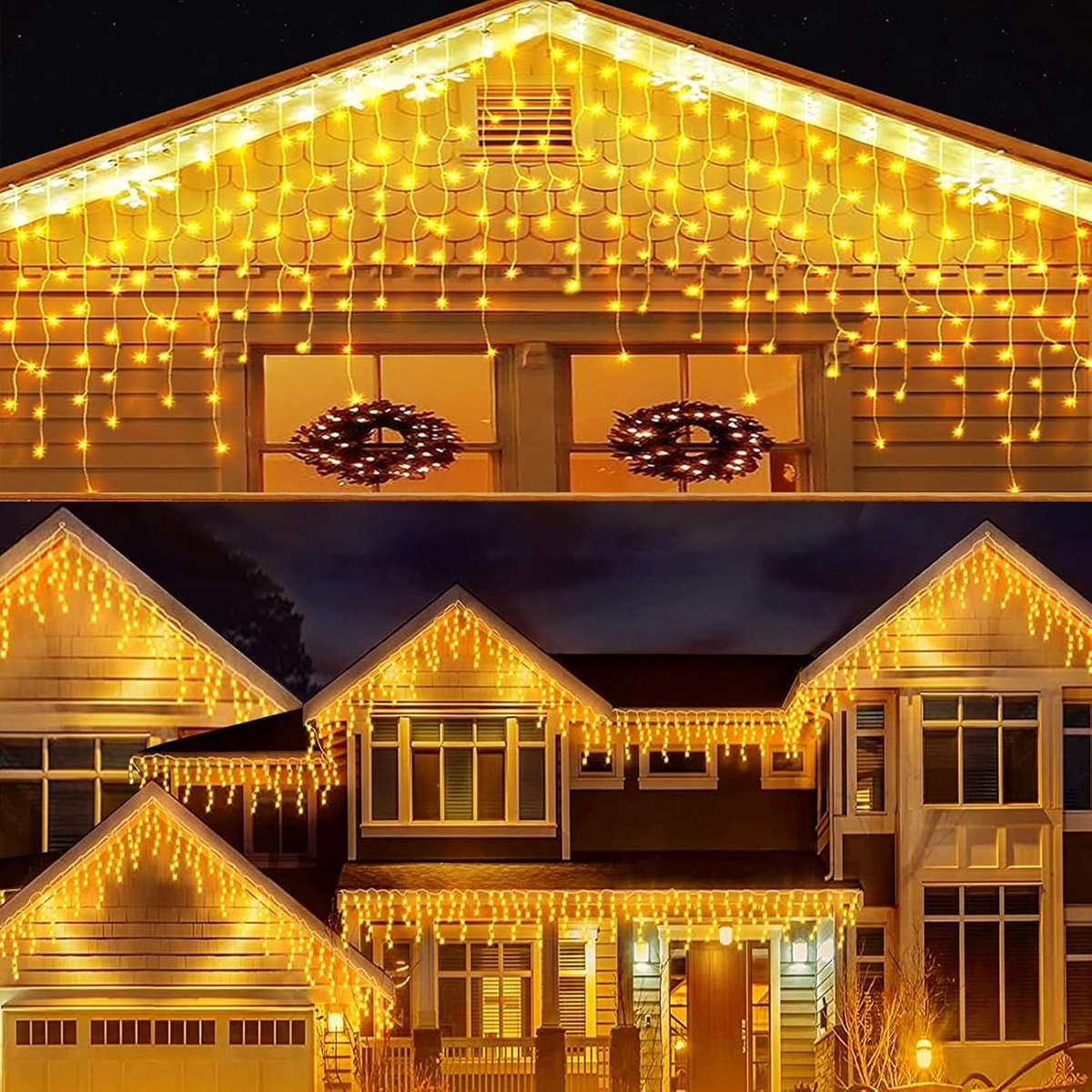 SnelShoppen - Outdoor Fairy Lights 10 m 336 LED Waterdichte Sfeerverlichting met 8 Modi voor Tuin, Balkon, Kerst, Warm Wit