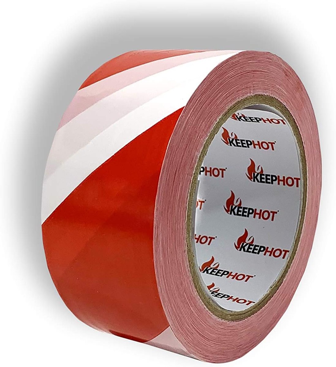 SnelShoppen - Waarschuwingslint, Sealing Tape, Niet-Plakkerig, Rood en Wit, 1.100 m, Veiligheid, Afzetting, Markering, Bouw, Evenementen, Buiten, Binn