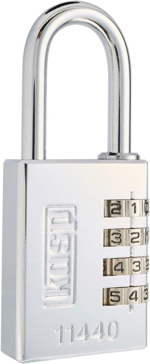 SnelShoppen - Combinatieslot 40mm - Roestvrij Staal - Verstelbare 4-Cijferige Code - Ideaal voor Tuin, Camping, Fietsen, Kasten en Meer