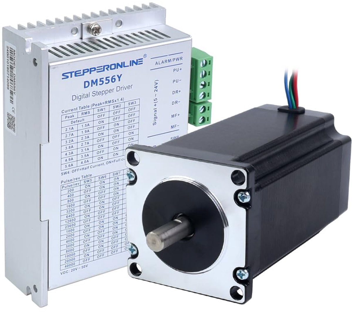 SnelShoppen - CNC Kit 1 As met Nema 23 Stepper Motor 3Nm 5A en DM556Y Driver voor Router, Freesmachine en Robot Toepassingen