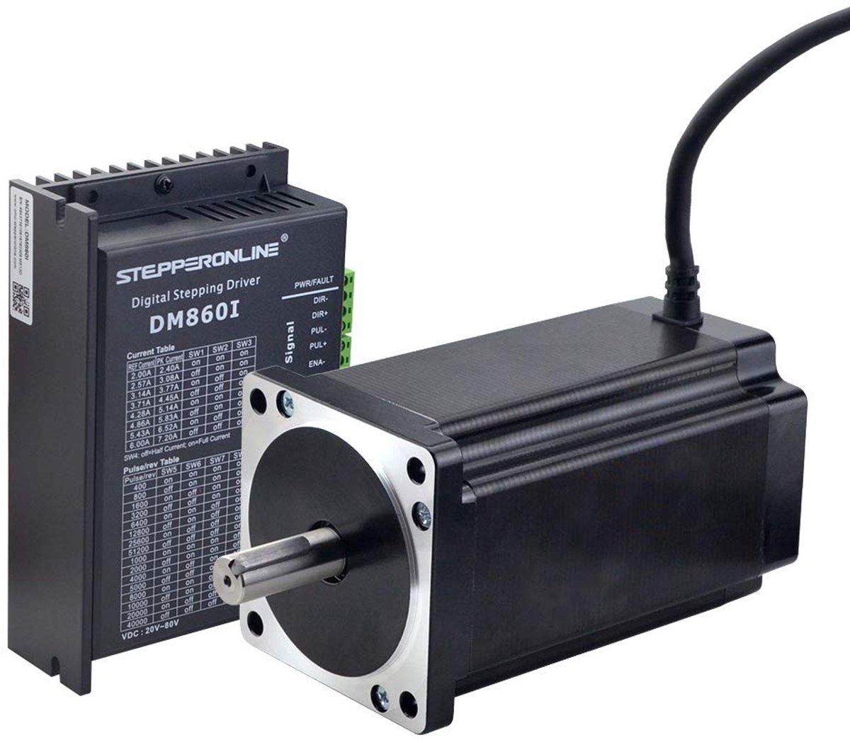 SnelShoppen - 1 Axis Stepper Motor CNC Kit Nema 34 12.0 Nm 1699.68oz.in met Stepper Motor Drivers voor Precisie CNC Toepassingen