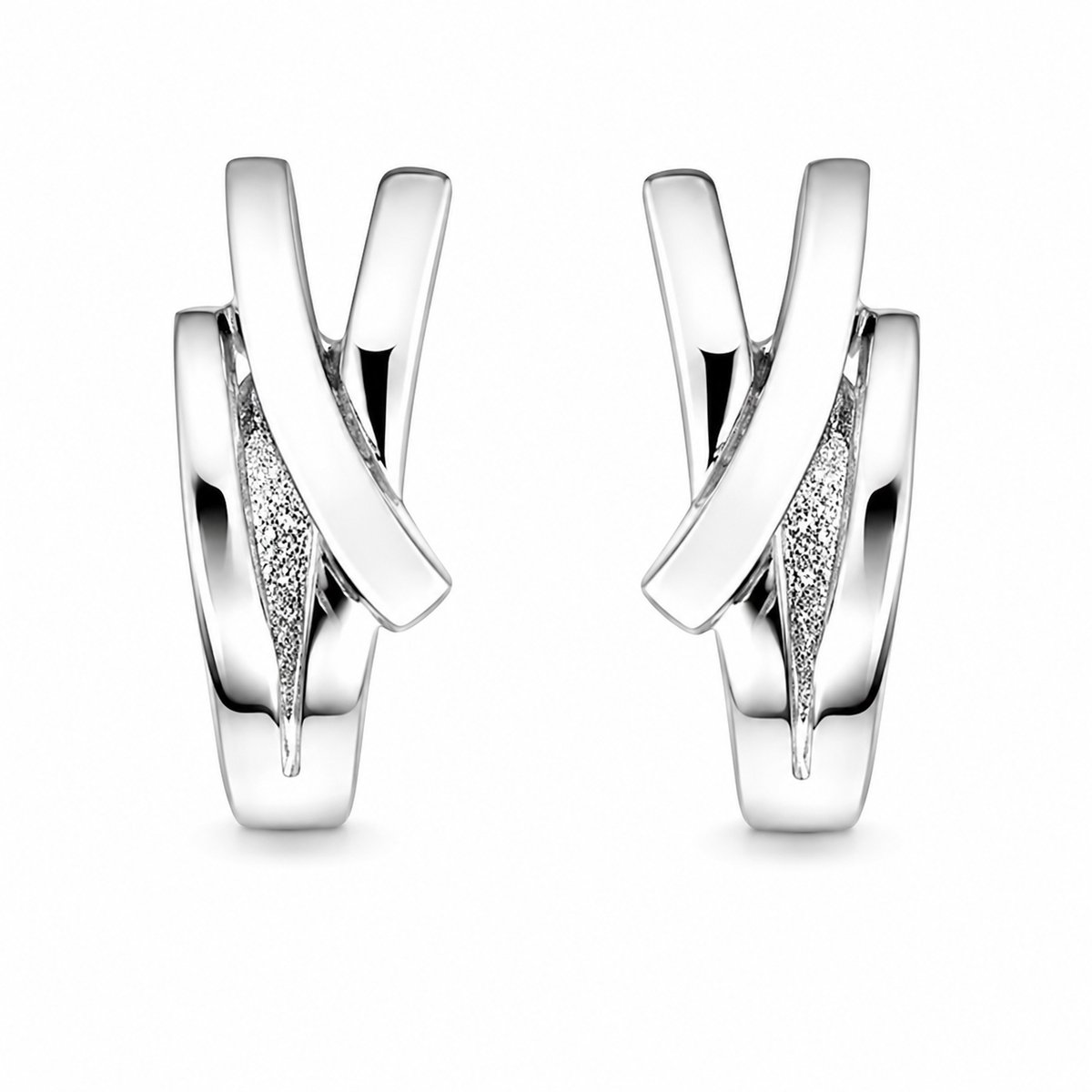 Zilveren Klapoorringen Dames – 1,5 cm – Hoog gepolijst 925 Sterling Zilver – Glanzende Oorbellen met sierlijk Design