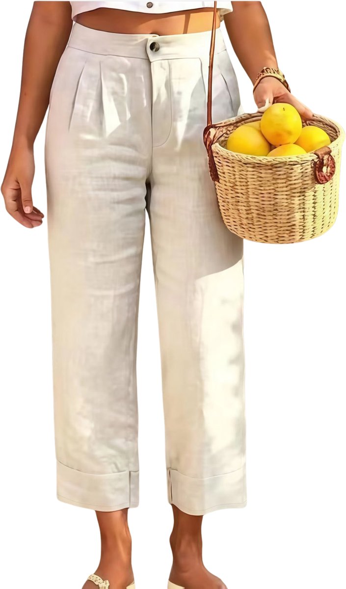 Currero Pantalon Dames Chino Golfbroek Nette Broek Met Elastische Tailleband Volwassenen Abrikoos