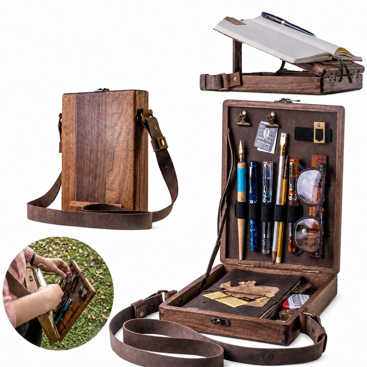 ECTEATOY® Draagbare Schilderseze - Studio ezel - Veldezel - Schilderskoffer - Multifunctionele Schilderkoffer - Outdoor Sketchbox