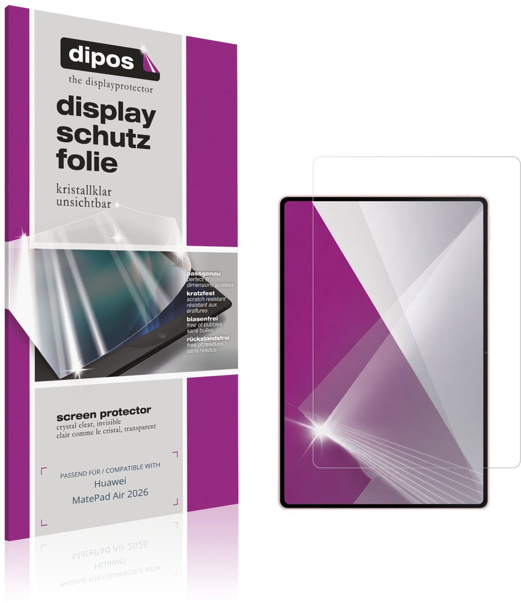 dipos – 2x Beschermfolie geschikt voor Huawei MatePad Air 2026 | Krasbestendige & heldere Screenprotector Ultra-Thin