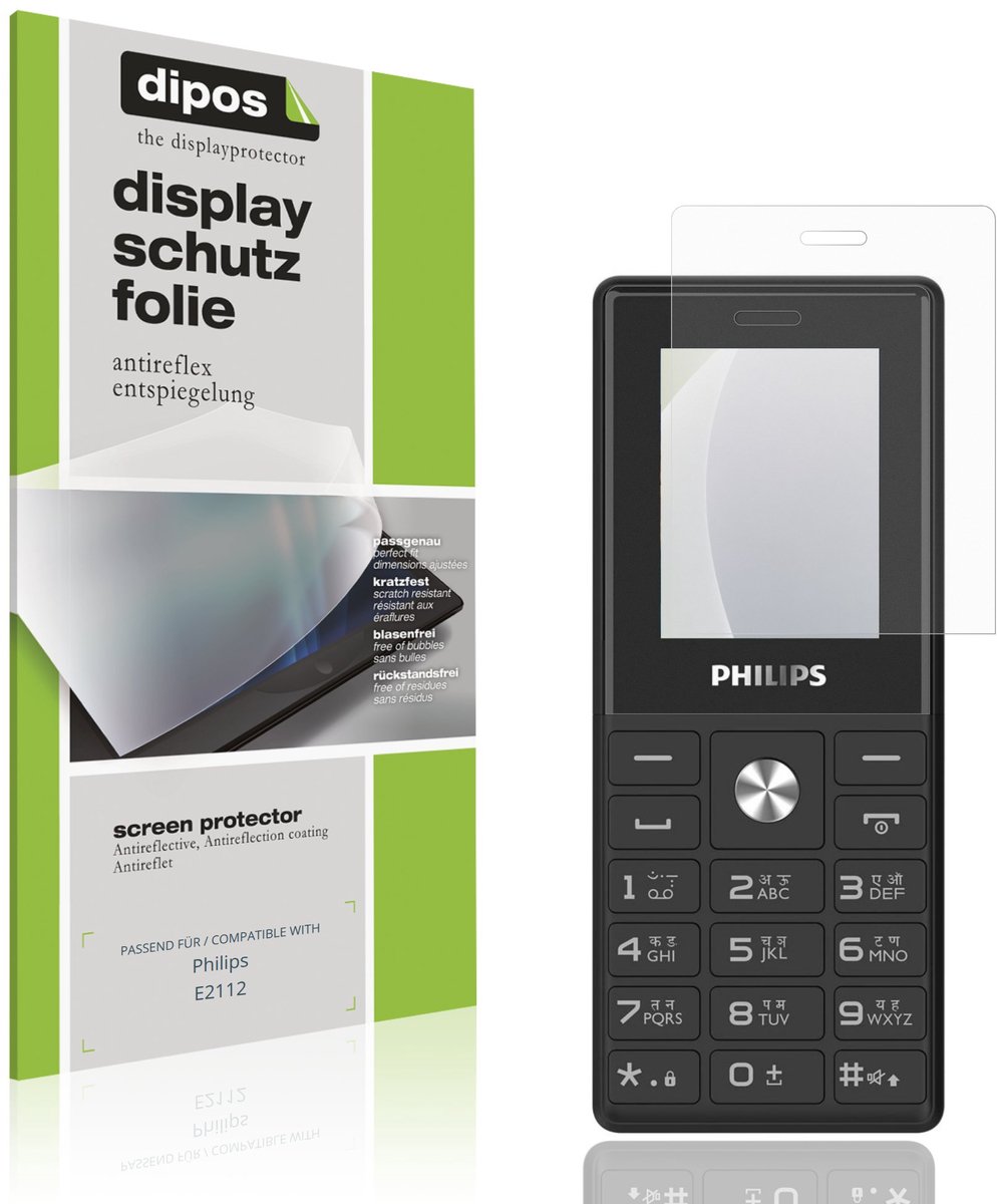 dipos – 4x Matte Beschermfolie geschikt voor Philips E2112 | Krasbestendige & antireflecterende Screenprotector Ultra-Thin