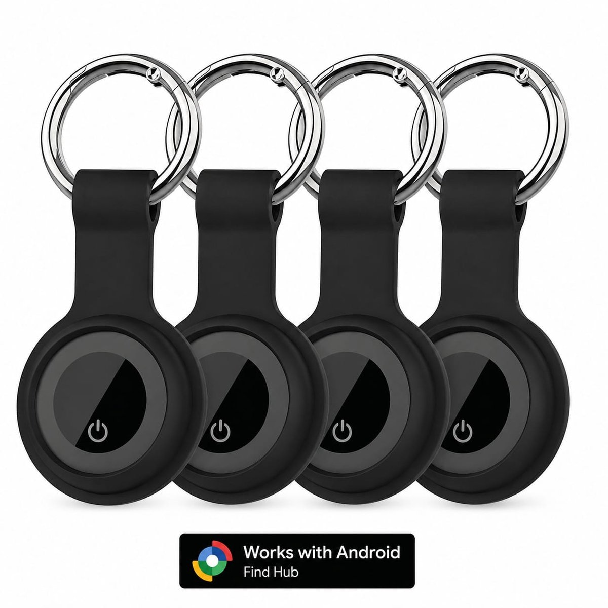 MyTech - Android tracker tag - 4-pack - Google Find Hub Bluetooth Tracker – Waterbestendig & met geluid - Ideaal voor sleutels, koffers en meer